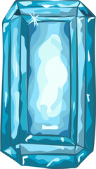 Blue diamond illustration on transparent background.
