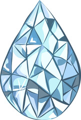 White diamond illustration on transparent background.
