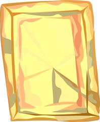 Yellow diamond illustration on transparent background.
