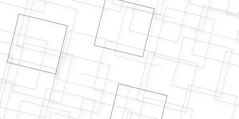 Abstract boxes background. Modern technology illustration with square mesh. Digital geometric abstraction with lines and points. Cube cell.