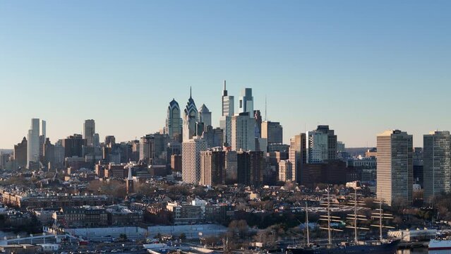 Aerial Video of Center City Philadelphia 

