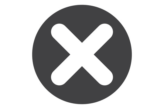 Cross icon button
