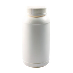 White blank plastic bottle isolated on transparent background