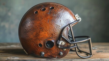 Retro Sports Gear, Leather Football Helmets and Vintage Jerseys