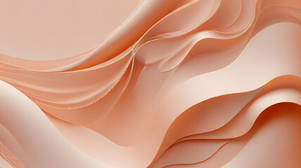 Fototapeta premium 3D Abstract Light Orange background with Waves. abstract painted waves painting texture colorful background. abstract colorful background