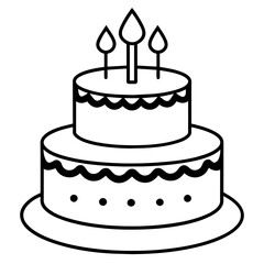 birthday cake with candles