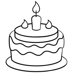 birthday cake with candles