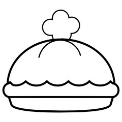 illustration of a cake on white