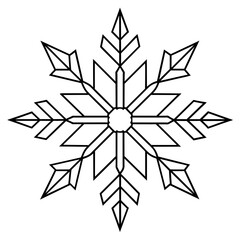 black and white snowflake