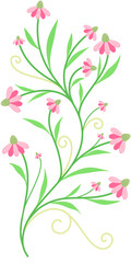 Pink Flower Border1
