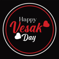 Banner for Vesak Day with Pink Lotus Flower. Vesak day celebration. Colorful unique design for greeting card, invitation, web, banner, poster, flyer, booklet, brochure. Vector minimalism illustration