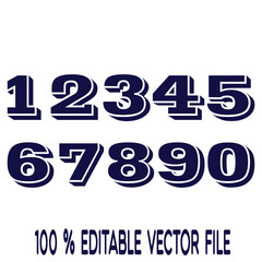 1234567890 numbers typography, t-shirt graphics, vectors