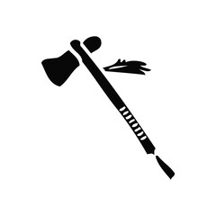egyptian crook and flail on white background
