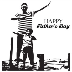 Happy Father’s Day Calligraphy design vector. Vector illustration.