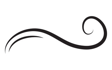 Obraz premium Swoosh and swash, swish vector line icon, black underline set, hand drawn swirl and curly text elements. Doodle retro collection isolated on white background. Swirly line doodle.