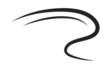 Swoosh and swash, swish vector line icon, black underline set, hand drawn swirl and curly text elements. Doodle retro collection isolated on white background. Swirly line doodle. 11:11