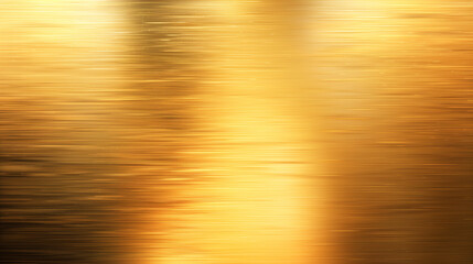 A gold-colored surface with ripples and waves. The surface is shiny and reflective. Concept of luxury and opulence - obrazy, fototapety, plakaty