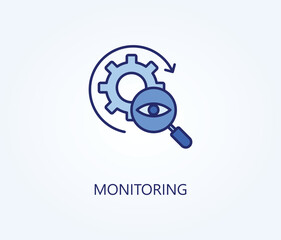 Monitoring vector, icon or logo sign symbol illustration.
