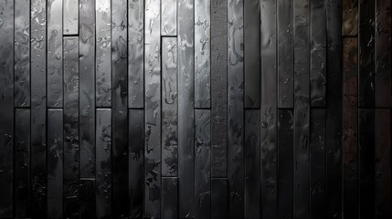   A tight shot of a wooden wall with raindrops on its transparent glass and wooden panels in the background
