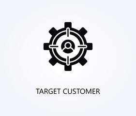 Target customer vector, icon or logo sign symbol illustration.