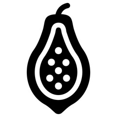 papaya  icon, simple vector design