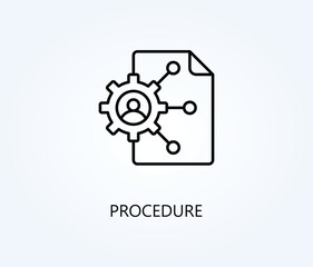Procedure vector, icon or logo sign symbol illustration.