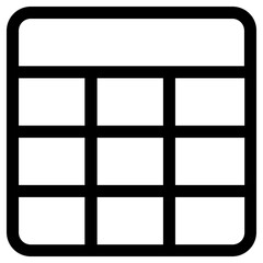 table  icon, simple vector design