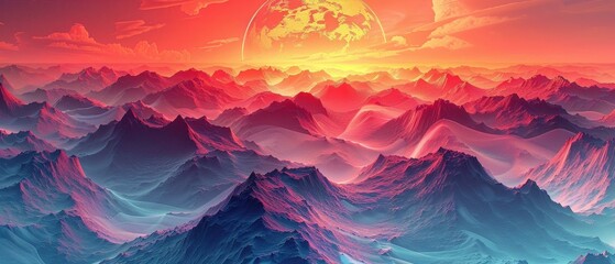 Surreal gradient landscapes where the abstract meets the precision of photorealism