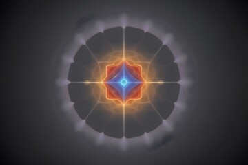 A colorful abstract design with symmetric patterns-AI Generated.