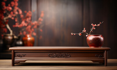 Chinese Style Background with Traditional Elements