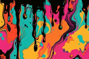 カラフルなペイントのイラスト