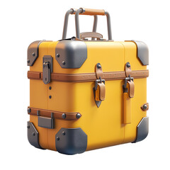 3d rendered luggage travel model for cartoon, simple, minimal and basic style 3d mockup