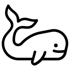 whale  icon, simple vector design