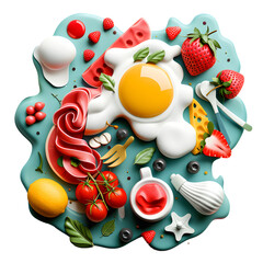 Obraz premium bowl of snack, snacks are fruites and vegetables