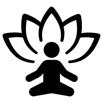 yoga  icon, simple vector design