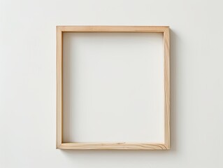 Minimalist Wooden Frames Display 3D Render