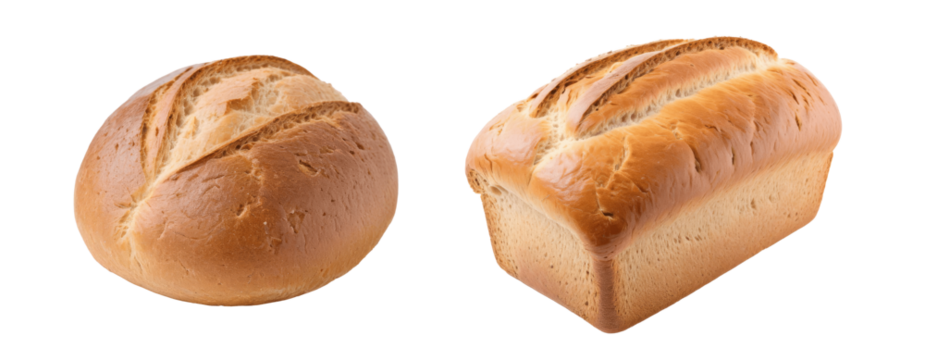 fresh loaf of breads  isolated on transparent background