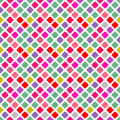 Colorful seamless square pattern background design - abstract repeating vector graphic