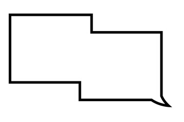 シンプルな吹き出し　四角3