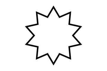 シンプルな吹き出し　トゲトゲ1