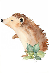 Obraz premium Adorable Watercolor Hedgehog