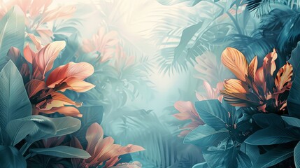 Infuse your designs with the beauty of the tropics using this stunning abstract background, rendered in soft muted tones.