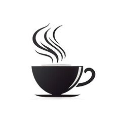 Cup of coffee, tea, hot drink icon Vector illustration, isolated on white background.