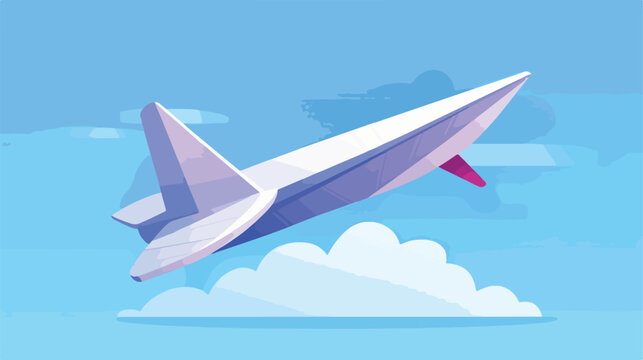 Paper plane creativity icon isolated and flat image