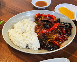 eggplant rice chinese food