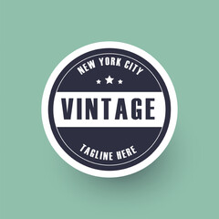 Vintage sticker logo design with classic style