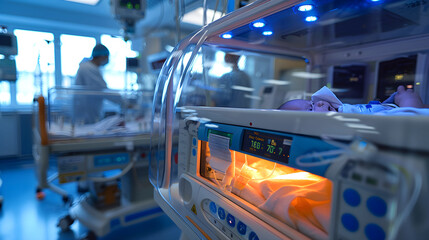 Safeguarding Newborn health: A glimpse into Neonatal Intensive Care Unit - obrazy, fototapety, plakaty