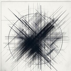 Obraz premium Abstract Lines dots curves and shapes random scratches vintage old texture for background