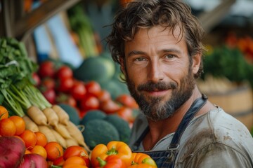 farmer at the farmers market