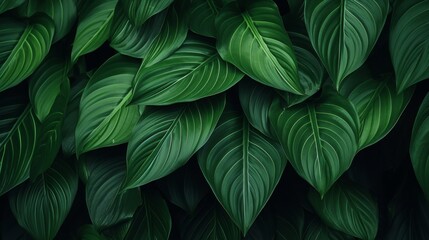 Background green leaves